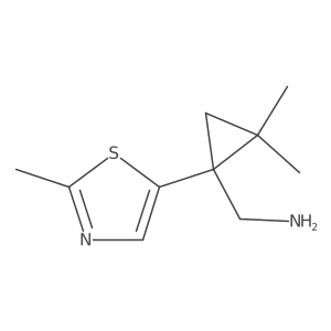 [2,2-Dimethyl-1-(2-methyl-1,3-thiazol-5-yl)cyclopropyl]methanamine Structure