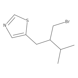5-[2-(Bromomethyl)-3-methylbutyl]-1,3-thiazole结构式