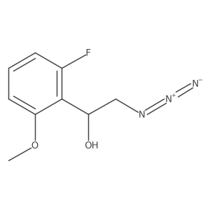 (1S)-2-azido-1-(2-fluoro-6-methoxyphenyl)ethan-1-ol结构式