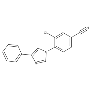 3-Chloro-4-(4-phenyl-1H-imidazol-1-yl)benzonitrile Structure