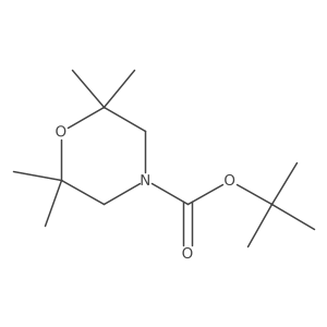 Tert-butyl 2,2,6,6-tetramethylmorpholine-4-carboxylate结构式