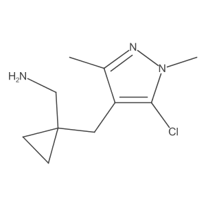 {1-[(5-chloro-1,3-dimethyl-1H-pyrazol-4-yl)methyl]cyclopropyl}methanamine Structure