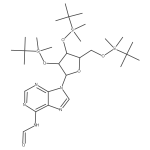 2',3',5'-Tris-O-[(1,1-dimethylethyl)dimethylsilyl]-N-formyl-adenosine结构式