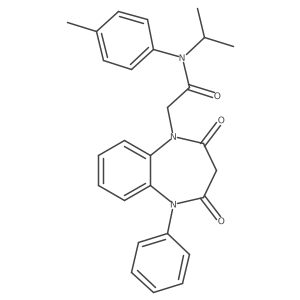 2,3,4,5-Tetrahydro-N-(1-methylethyl)-N-(4-methylphenyl)-2,4-dioxo-5-phenyl-1H-1,5-benzodiazepine-1-acetamide Structure