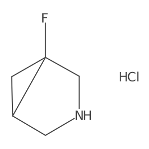 1-Fluoro-3-azabicyclo[3.1.0]hexane hydrochloride结构式