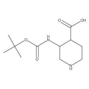 3-[(2-Methylpropan-2-yl)oxycarbonylamino]piperidine-4-carboxylic acid Structure