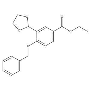 2-(2-Benzyloxy-5-ethoxycarbonylphenyl)-1,3-dioxolane结构式