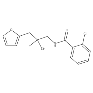 2-chloro-N-(3-(furan-2-yl)-2-hydroxy-2-methylpropyl)benzamide结构式