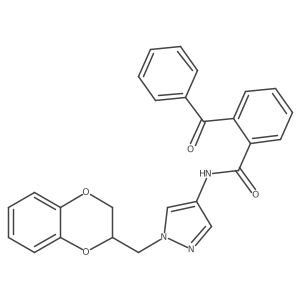 2-benzoyl-N-(1-((2,3-dihydrobenzo[b][1,4]dioxin-2-yl)methyl)-1H-pyrazol-4-yl)benzamide Structure