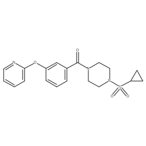 (4-(Cyclopropylsulfonyl)piperazin-1-yl)(3-(pyridin-2-yloxy)phenyl)methanone结构式