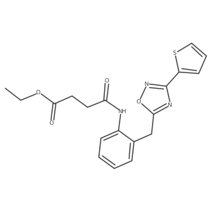 Ethyl 4-oxo-4-((2-((3-(thiophen-2-yl)-1,2,4-oxadiazol-5-yl)methyl)phenyl)amino)butanoate Structure
