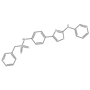 1-phenyl-N-(4-(2-(pyridin-3-ylamino)thiazol-4-yl)phenyl)methanesulfonamide结构式