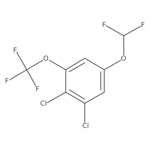 1,2-Dichloro-5-difluoromethoxy-3-(trifluoromethoxy)benzene结构式