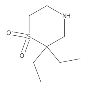 2,2-Diethylthiomorpholine 1,1-dioxide Structure