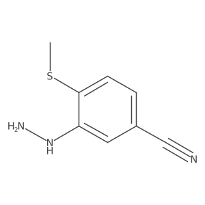 1-(5-Cyano-2-(methylthio)phenyl)hydrazine结构式