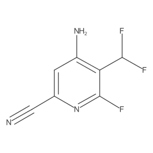 4-Amino-5-(difluoromethyl)-6-fluoropicolinonitrile Structure
