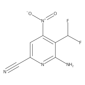 6-Amino-5-(difluoromethyl)-4-nitropicolinonitrile Structure