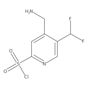 4-(Aminomethyl)-5-(difluoromethyl)pyridine-2-sulfonyl chloride Structure