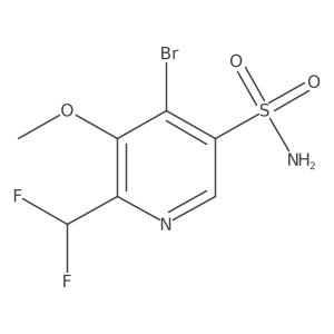 4-Bromo-6-(difluoromethyl)-5-methoxypyridine-3-sulfonamide Structure