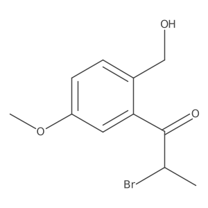 COc1ccc(CO)c(C(=O)C(C)Br)c1结构式