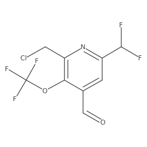 2-(Chloromethyl)-6-(difluoromethyl)-3-(trifluoromethoxy)pyridine-4-carboxaldehyde Structure