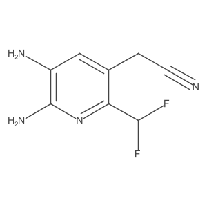 2-(5,6-Diamino-2-(difluoromethyl)pyridin-3-yl)acetonitrile Structure