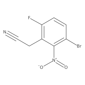 3-Bromo-6-fluoro-2-nitrophenylacetonitrile结构式
