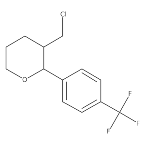 (2R,3R)-3-(chloromethyl)-2-[4-(trifluoromethyl)phenyl]oxane Structure
