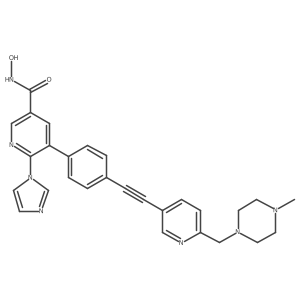 N-hydroxy-6-(1h-imidazol-1-yl)-5-(4-(2-(6-((4-methylpiperazin-1-yl)methyl)pyridin-3-yl)ethynyl)phenyl)pyridine-3-carboxamide Structure