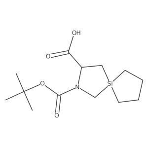 2-(Tert-butoxycarbonyl)-2-aza-5-silaspiro[4.4]nonane-3-carboxylic acid Structure
