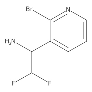 1-(2-Bromopyridin-3-yl)-2,2-difluoroethan-1-amine结构式