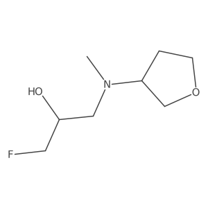 1-Fluoro-3-[methyl(oxolan-3-yl)amino]propan-2-ol结构式