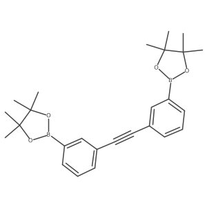 1,2-Bis(3-(4,4,5,5-tetramethyl-1,3,2-dioxaborolan-2-yl)phenyl)ethyne结构式
