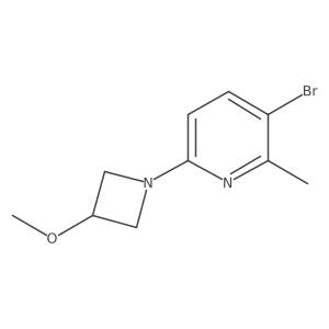 3-Bromo-6-(3-methoxyazetidin-1-yl)-2-methylpyridine结构式