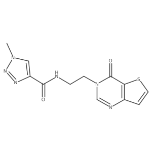 1-methyl-N-(2-(4-oxothieno[3,2-d]pyrimidin-3(4H)-yl)ethyl)-1H-1,2,3-triazole-4-carboxamide结构式