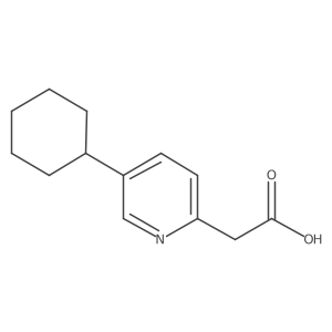 2-(5-Cyclohexylpyridin-2-yl)acetic acid Structure