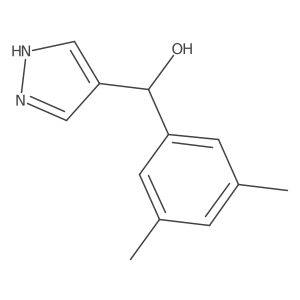 (3,5-dimethylphenyl)(1H-pyrazol-4-yl)methanol Structure