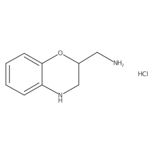 (3,4-Dihydro-2H-benzo[b][1,4]oxazin-2-yl)methanamine hydrochloride结构式