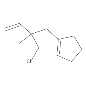 1-[2-(Chloromethyl)-2-methylbut-3-en-1-yl]cyclopent-1-ene结构式