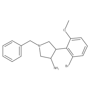 1-Benzyl-4-(2-bromo-6-methoxyphenyl)pyrrolidin-3-amine结构式