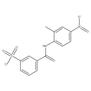 3-[(2-Methyl-4-nitrophenyl)carbamoyl]benzenesulfonyl chloride结构式