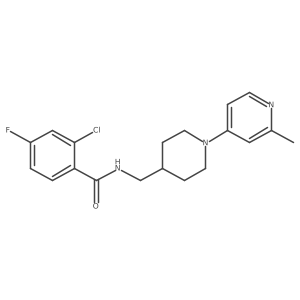 2-chloro-4-fluoro-N-((1-(2-methylpyridin-4-yl)piperidin-4-yl)methyl)benzamide Structure