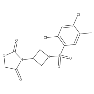 3-(1-((2,4-Dichloro-5-methylphenyl)sulfonyl)azetidin-3-yl)oxazolidine-2,4-dione Structure