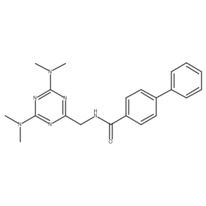 N-((4,6-bis(dimethylamino)-1,3,5-triazin-2-yl)methyl)-[1,1'-biphenyl]-4-carboxamide Structure