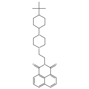 2-(2-(4-(4-(tert-butyl)cyclohexyl)piperazin-1-yl)ethyl)-1H-benzo[de]isoquinoline-1,3(2H)-dione Structure