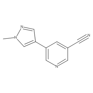 5-(1-methyl-1H-pyrazol-4-yl)nicotinonitrile Structure