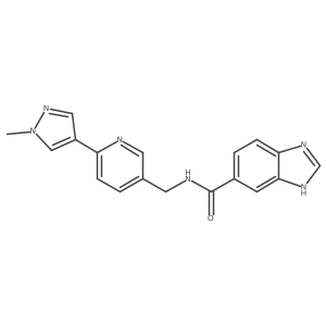 N-((6-(1-methyl-1H-pyrazol-4-yl)pyridin-3-yl)methyl)-1H-benzo[d]imidazole-5-carboxamide Structure