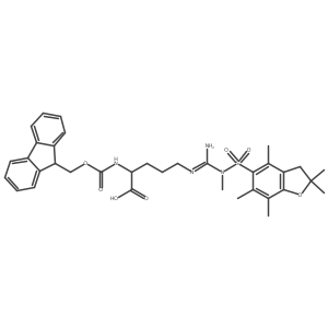 Fmoc-D-Arg(Me,pbf)-OH结构式
