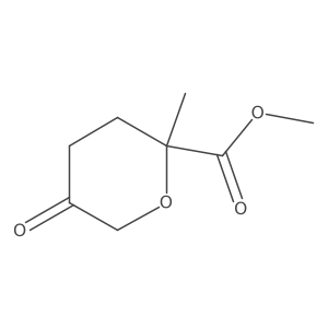Tetrahydro-2-methyl-5-oxo-2h-pyran-2-carboxylic acid methyl ester Structure