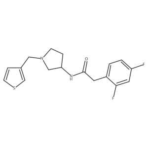 2-(2,4-difluorophenyl)-N-{1-[(thiophen-3-yl)methyl]pyrrolidin-3-yl}acetamide Structure